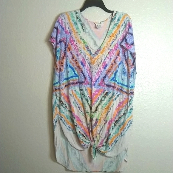 mara hoffman swim rainbow caftan dress cover up sz Xs/s - Picture 2 of 7
